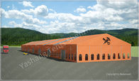 Customised Orange Warehouse Temporary Storage Shelters Huge Tent Rentals Eco Friendly